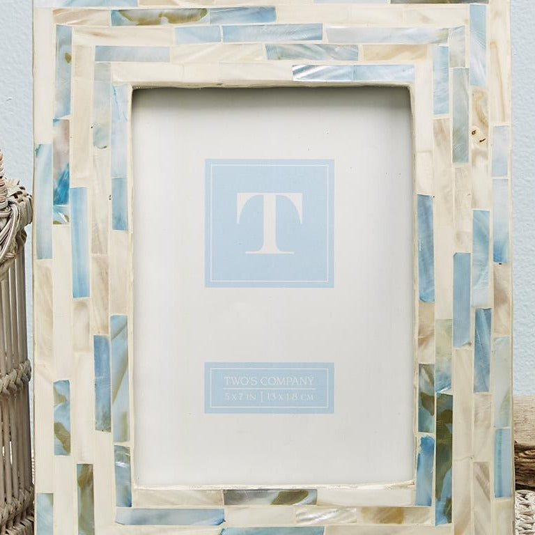 Shimmering Blues MOP Frame: 5x7