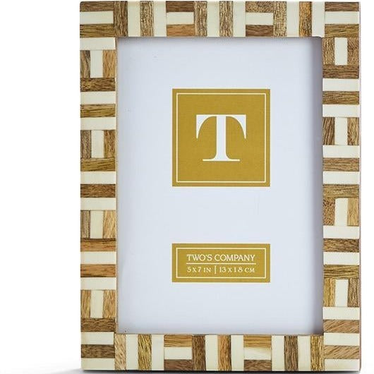 Wood & Resin Inlay 5X7 Frame:Greek Revival
