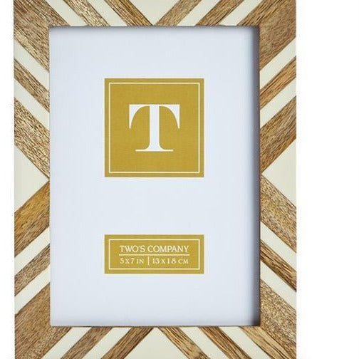 Wood & Resin Inlay 5X7 Frame:Crossed Ribbons