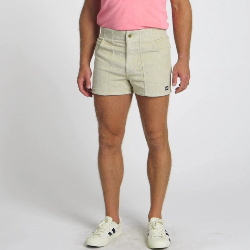 Stretch Corduroy Short: Sand