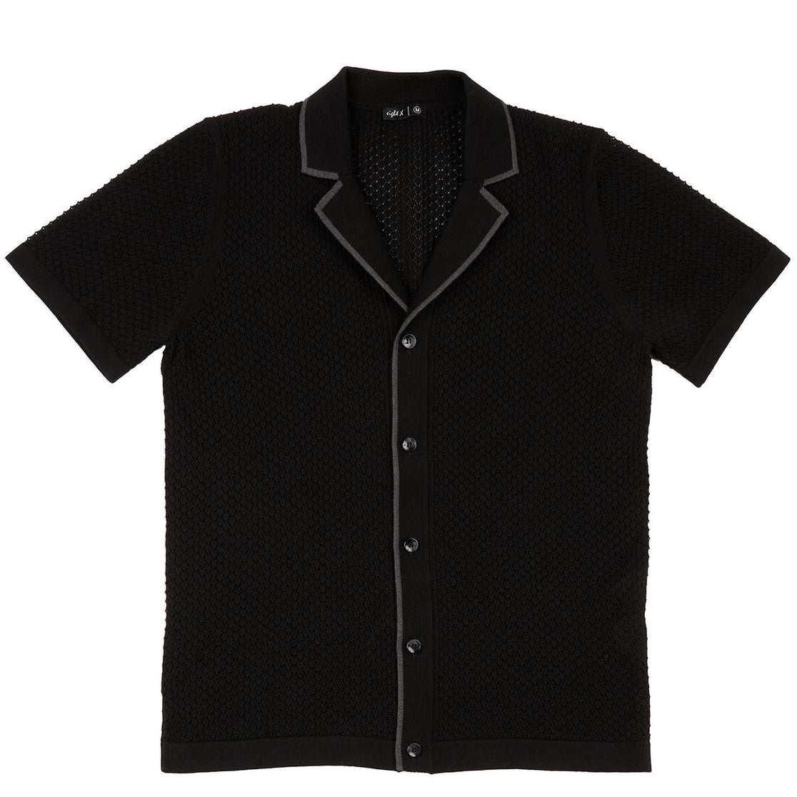 Crochet Shirt S/S: Black