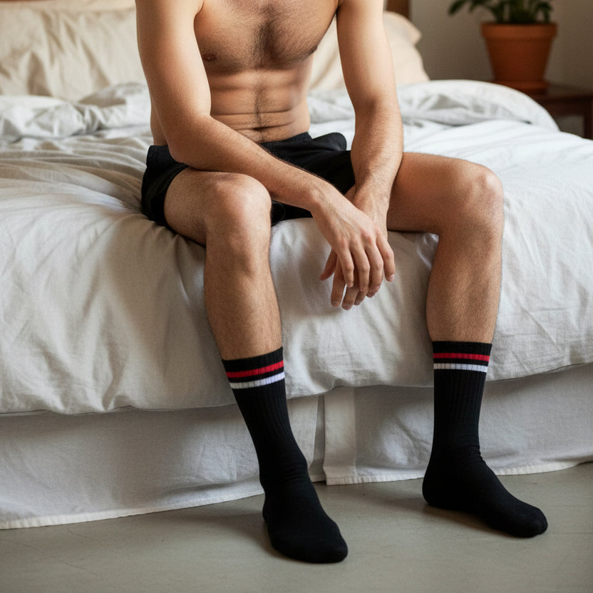 Authentic Crew Sock: White/Red