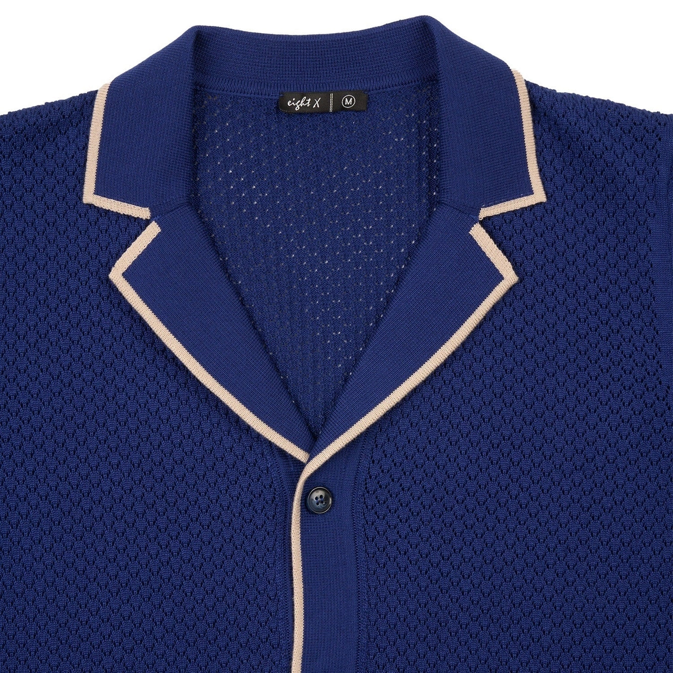 Crochet Shirt S/S: Blue