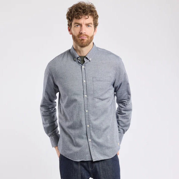Check Shirt L/S: Dark Navy