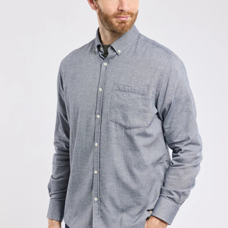Check Shirt L/S: Dark Navy