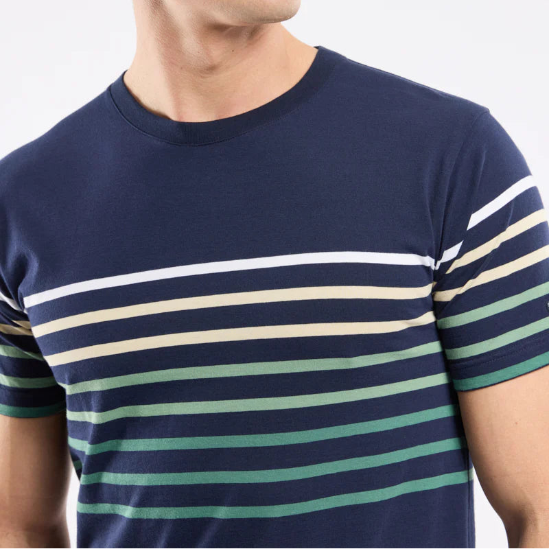 Striped T-Shirt S/S: Marine Blue