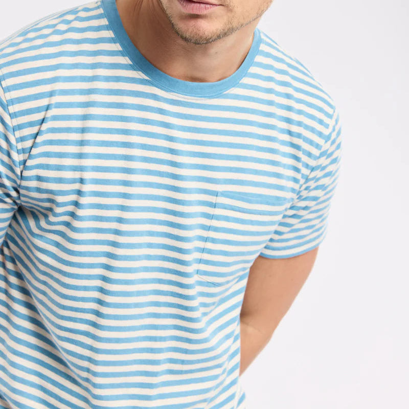 Striped T-Shirt S/S: Waterfall/Nature