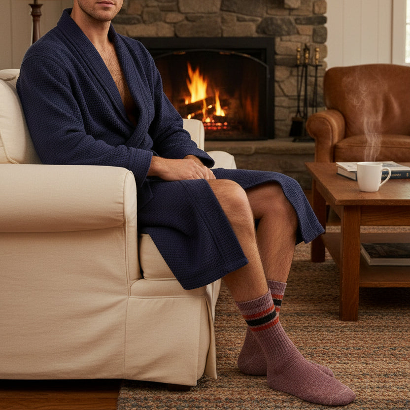 Merino Activity Sock: Maroon