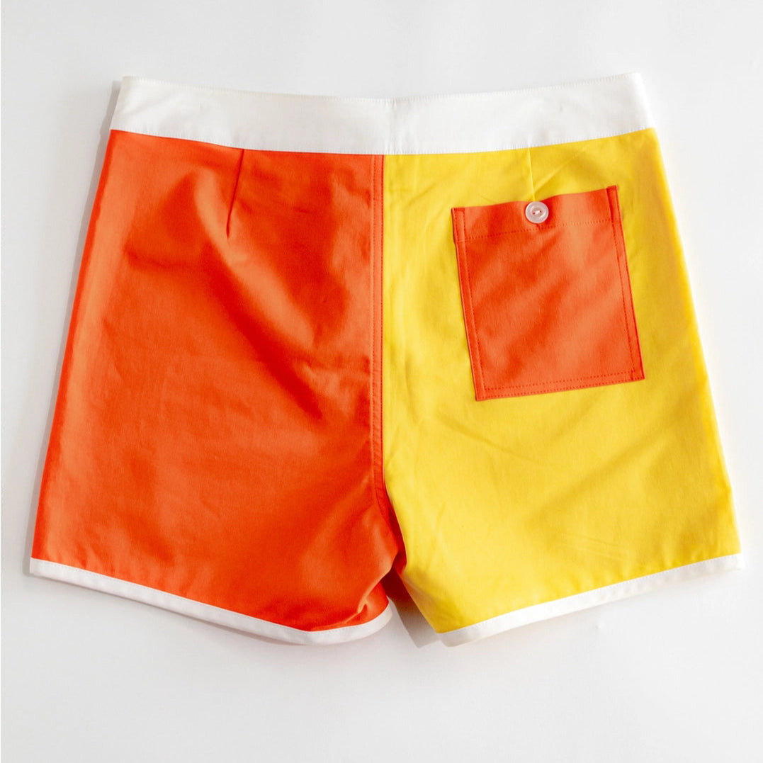 Board Rider Swim Trunk: Yellow/Orange
