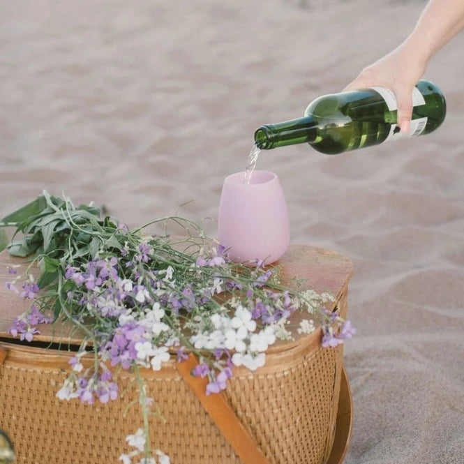 Travel Silicone Wine Glass: Pink