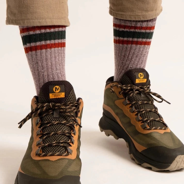 Merino Activity Sock: Maroon