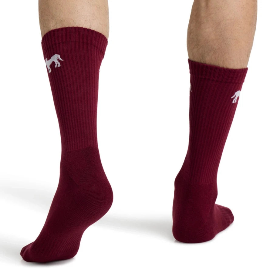 Crew Sock: Burgundy