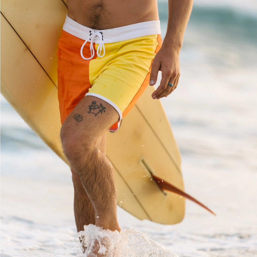 Board Rider Swim Trunk: Yellow/Orange