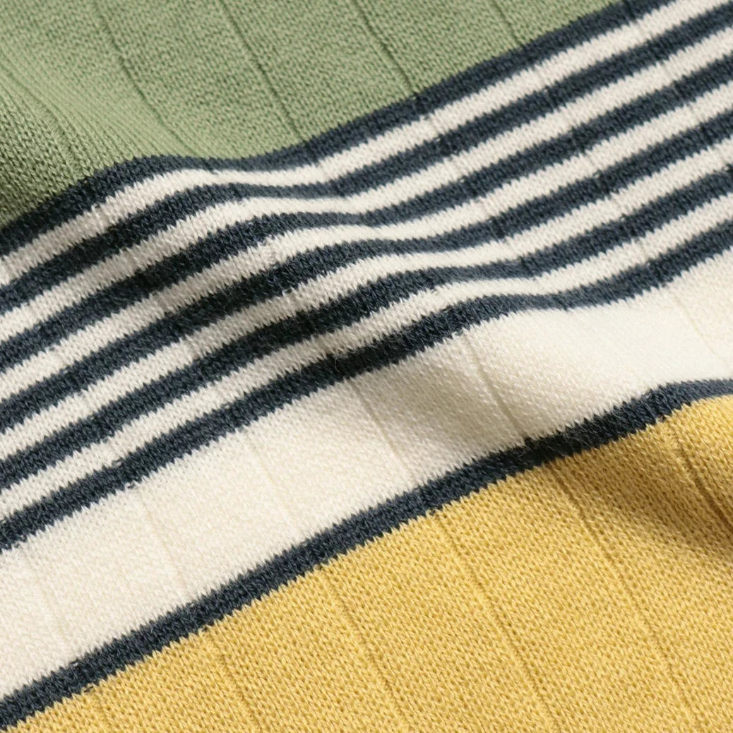 LeRoy Gatto Stripe Polo S/S: Turf Green/Multi