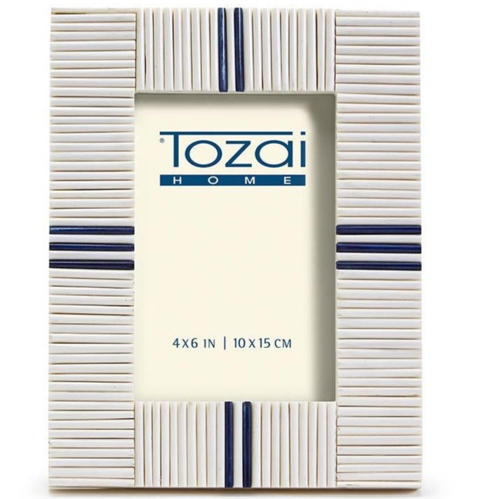 Stacks 4X6 Frame: Lapis/Bone