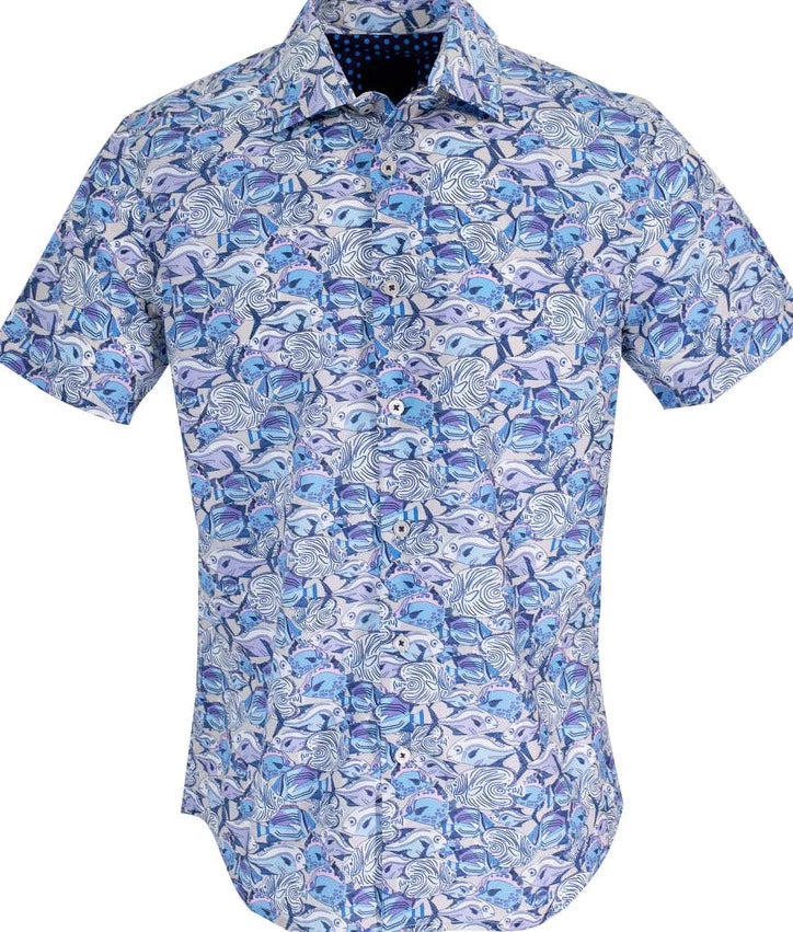 George Fish Skool Shirt S/S: Pumice