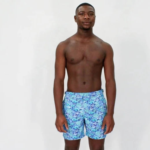 Pool Fish Skool Swim Trunk: Lagoon