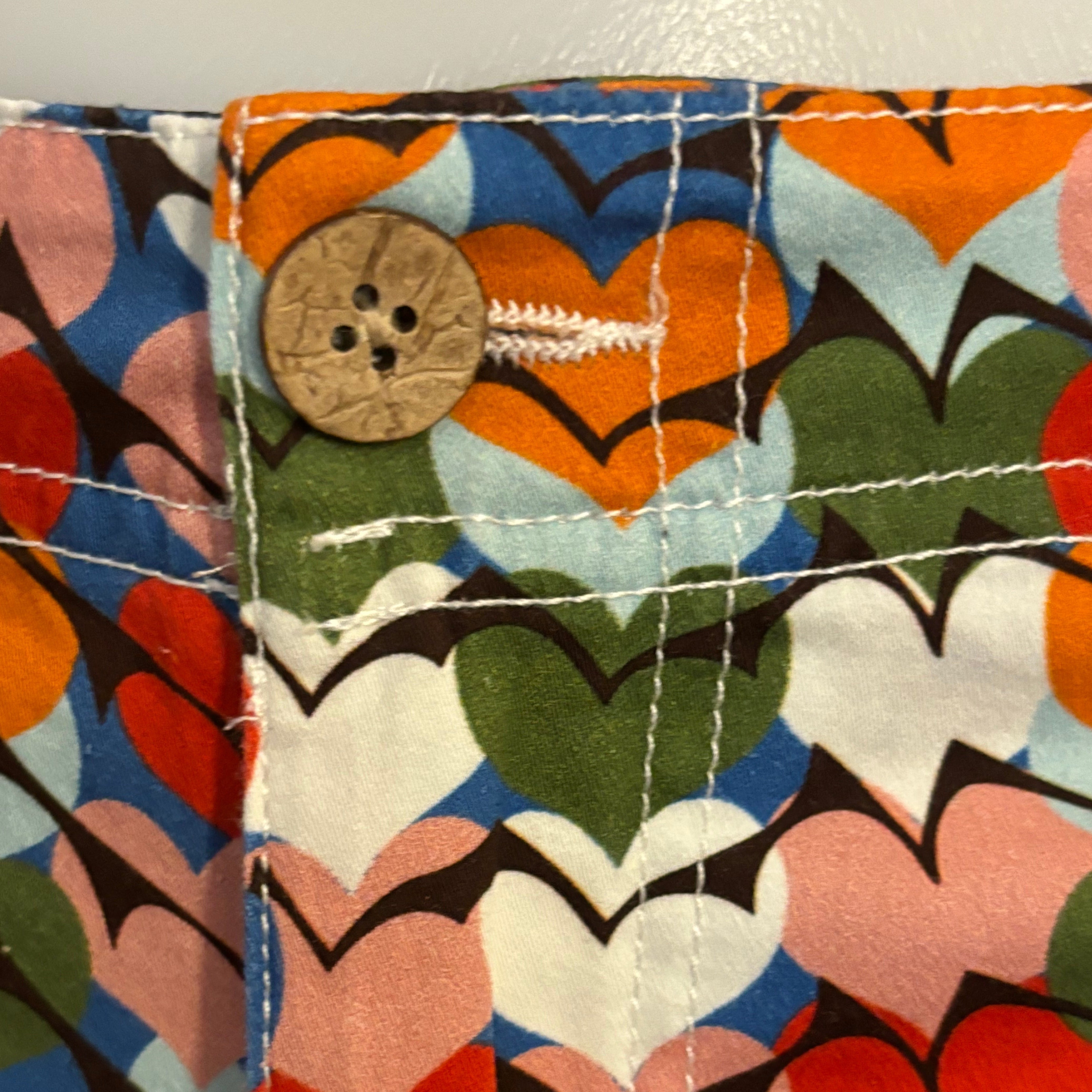 Hearts Stretch Short: Blue