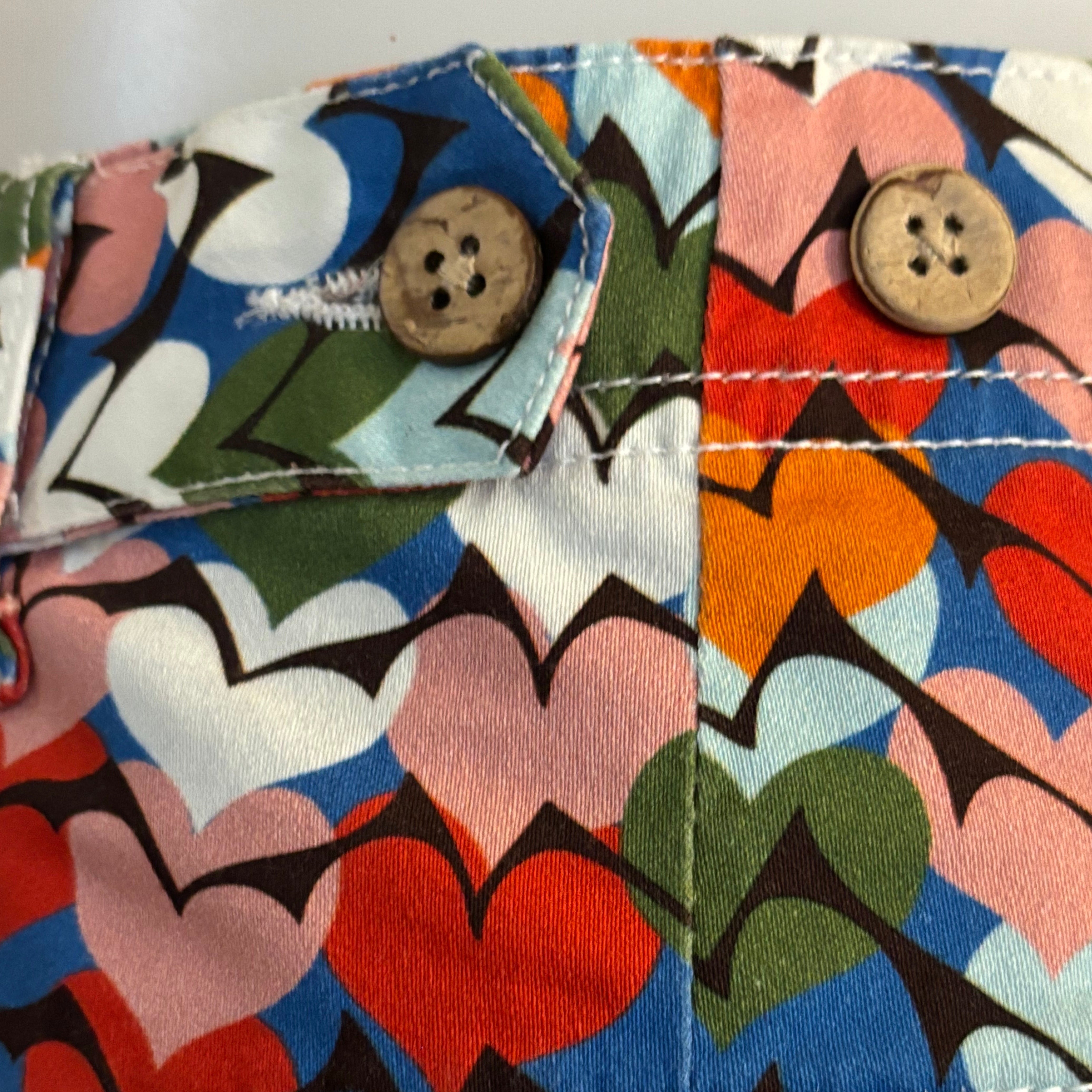 Hearts Stretch Short: Blue