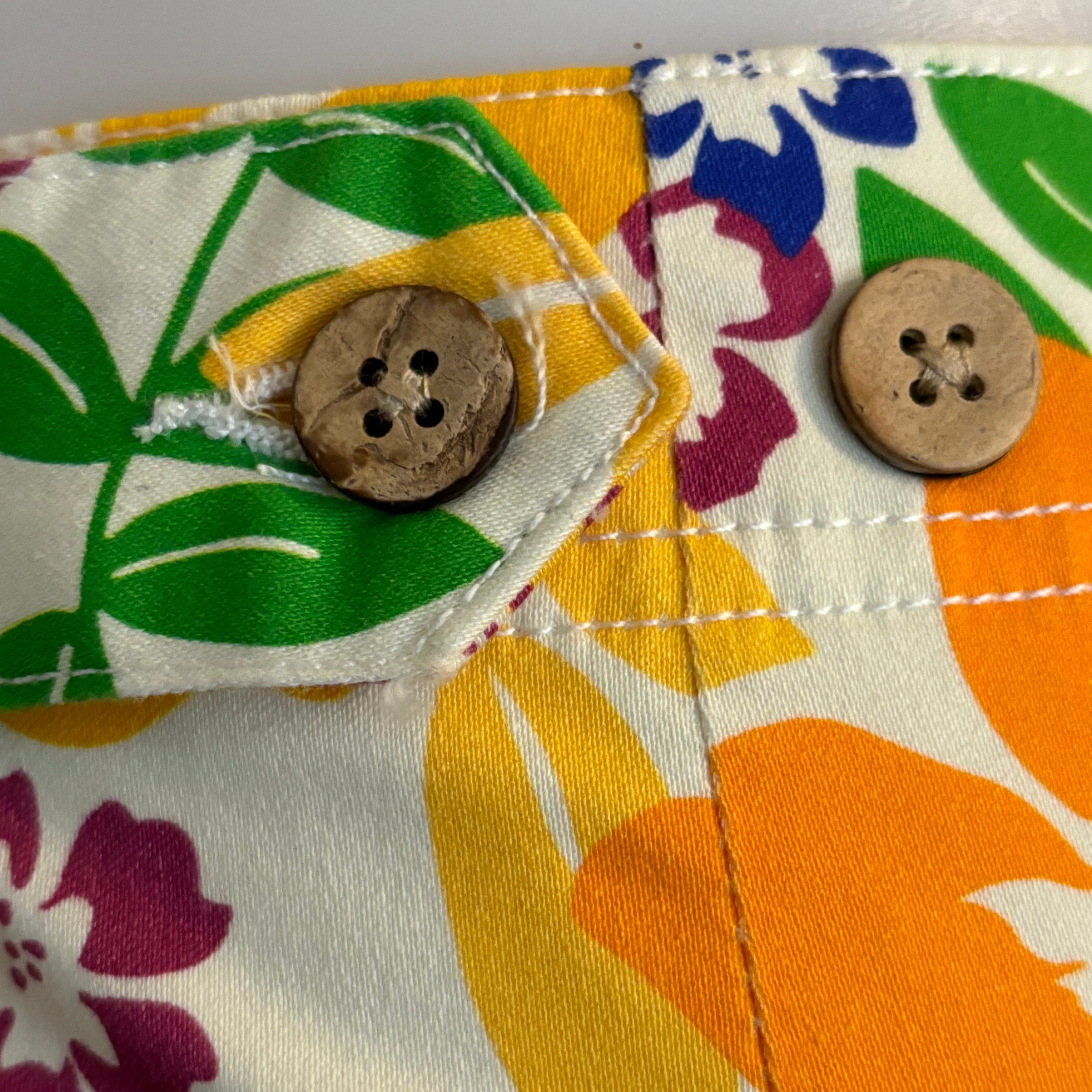 Colorful Flowers Stretch Short: Clay