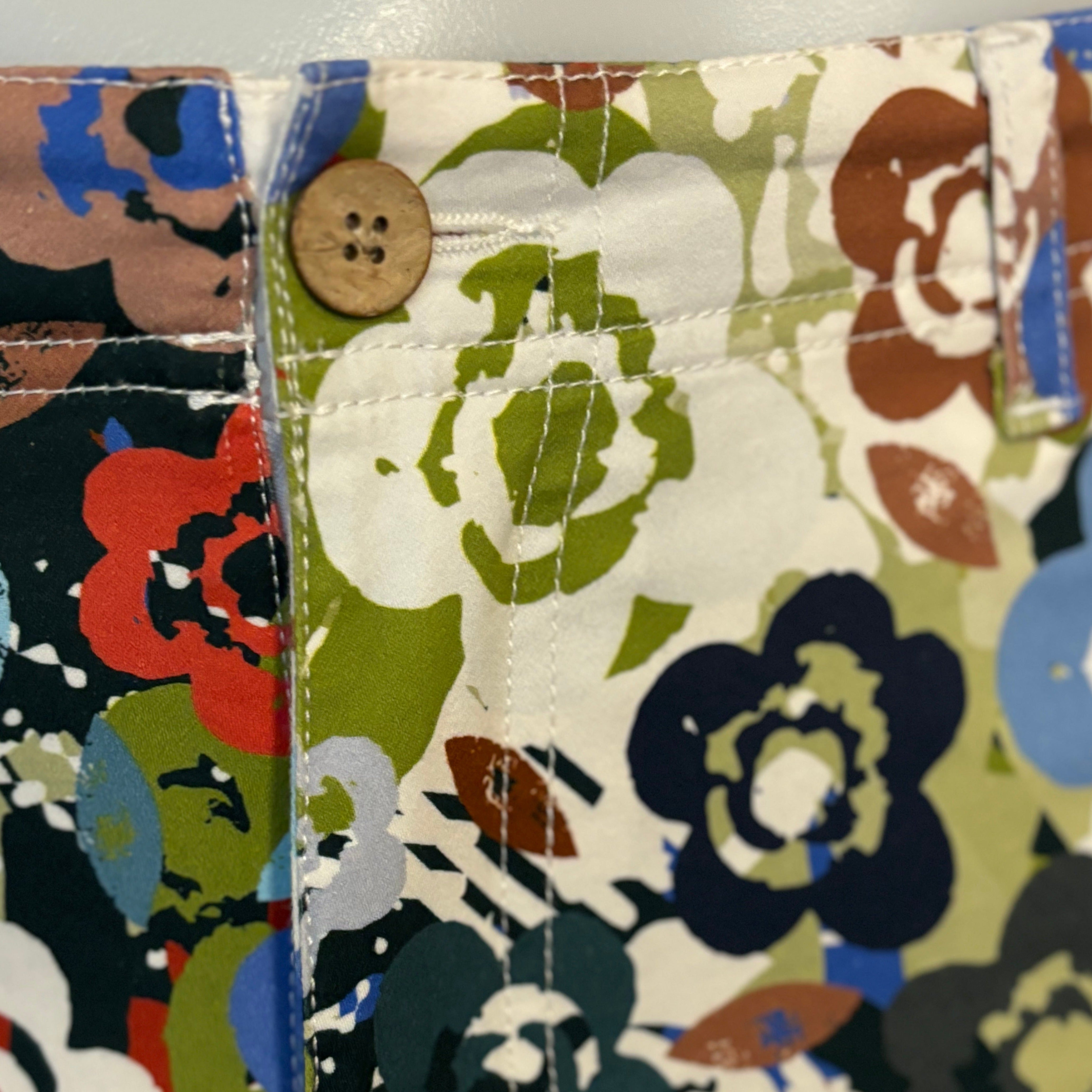 Floral Stencil Stretch Short