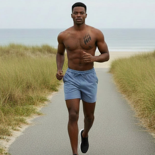Lounge Stretch Short: Slate Blue