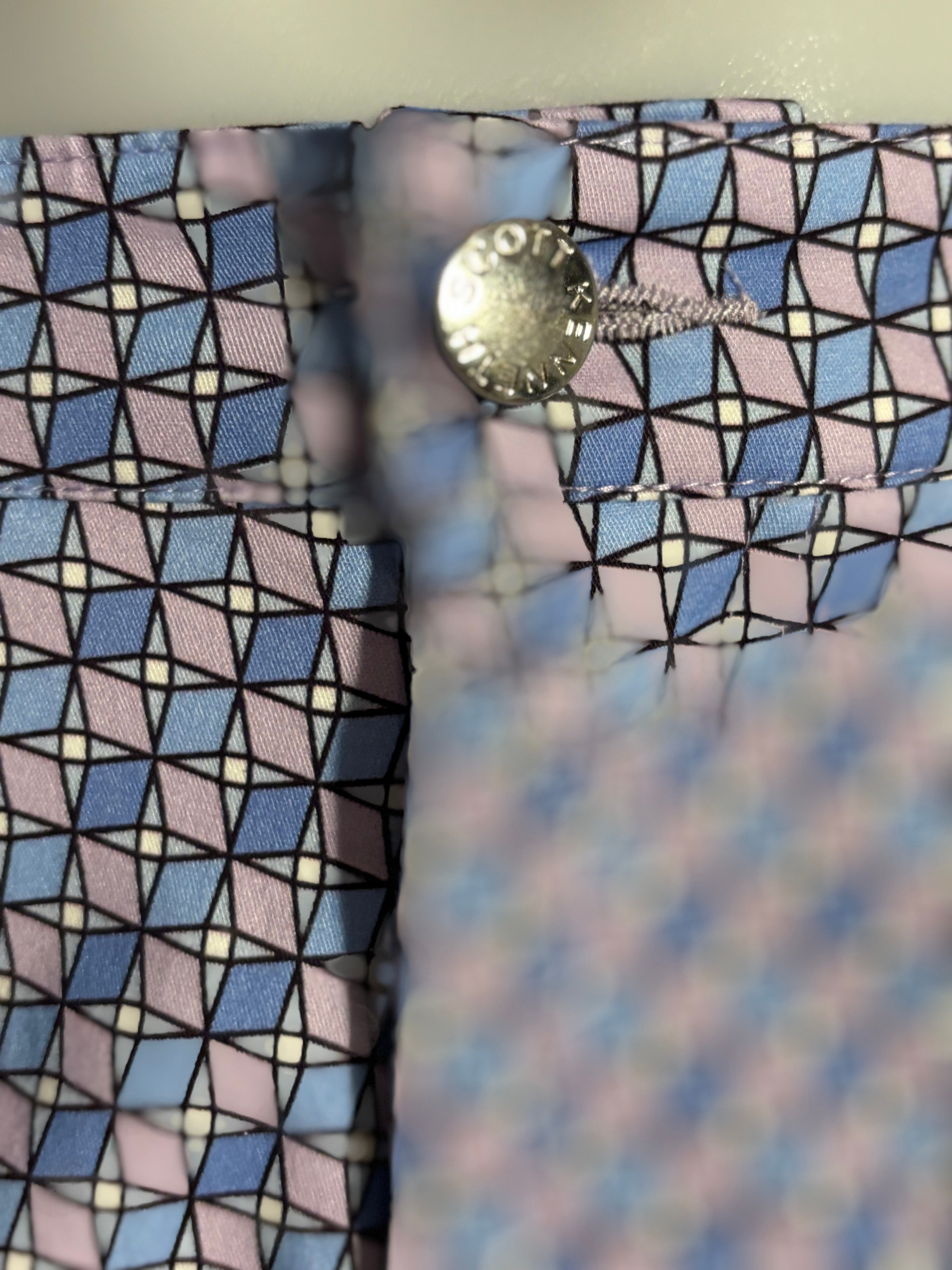 Palm Springs Short: Blue Triangles
