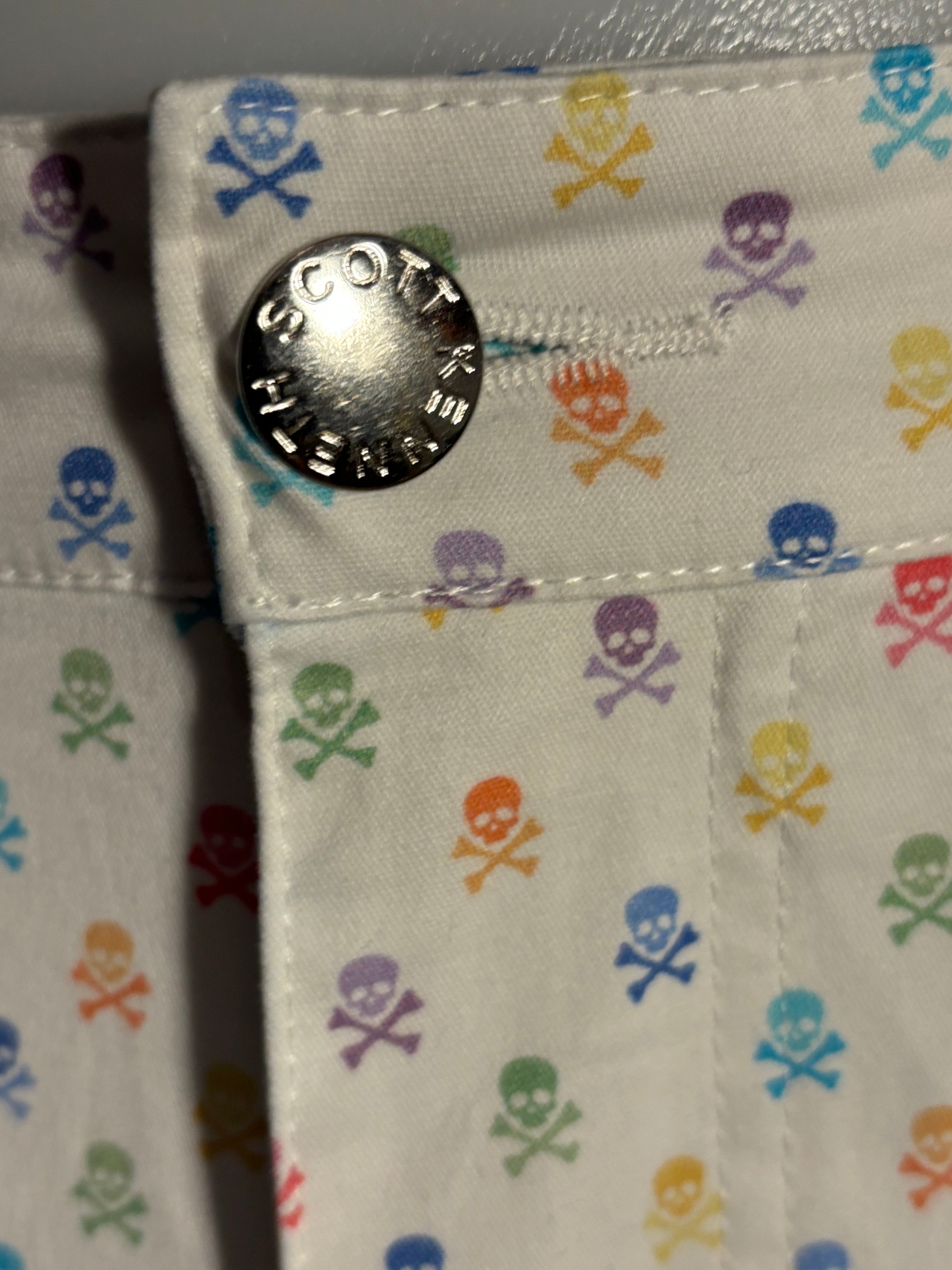 Palm Springs Short: White Pride Skulls