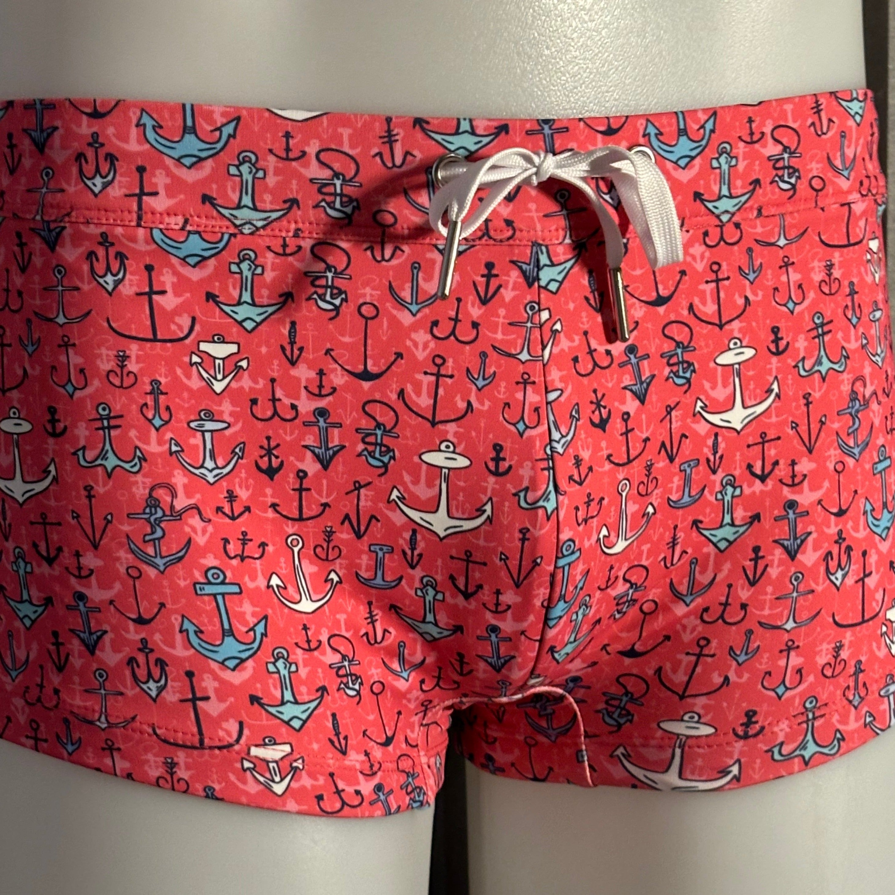 Crazy Anchor Swim Trunk: Pink