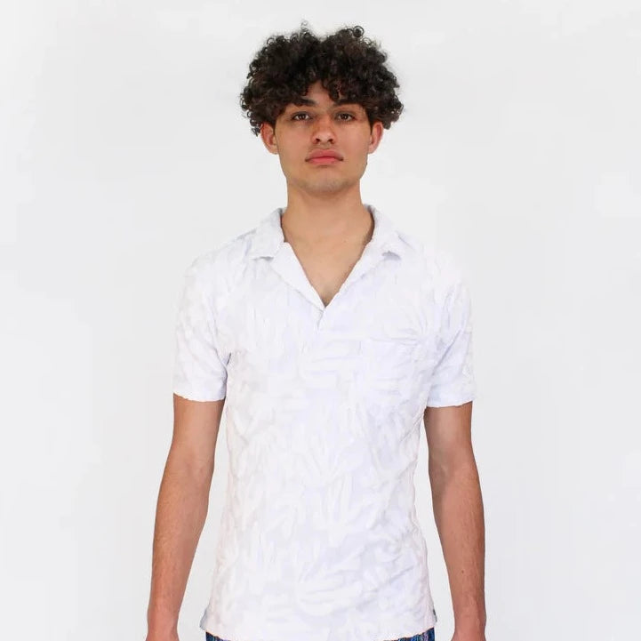 Johnny Coral Terry Polo S/S: White