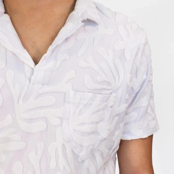 Johnny Coral Terry Polo S/S: White