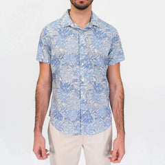 Scott Coral Shadow Shirt S/S: Ivory