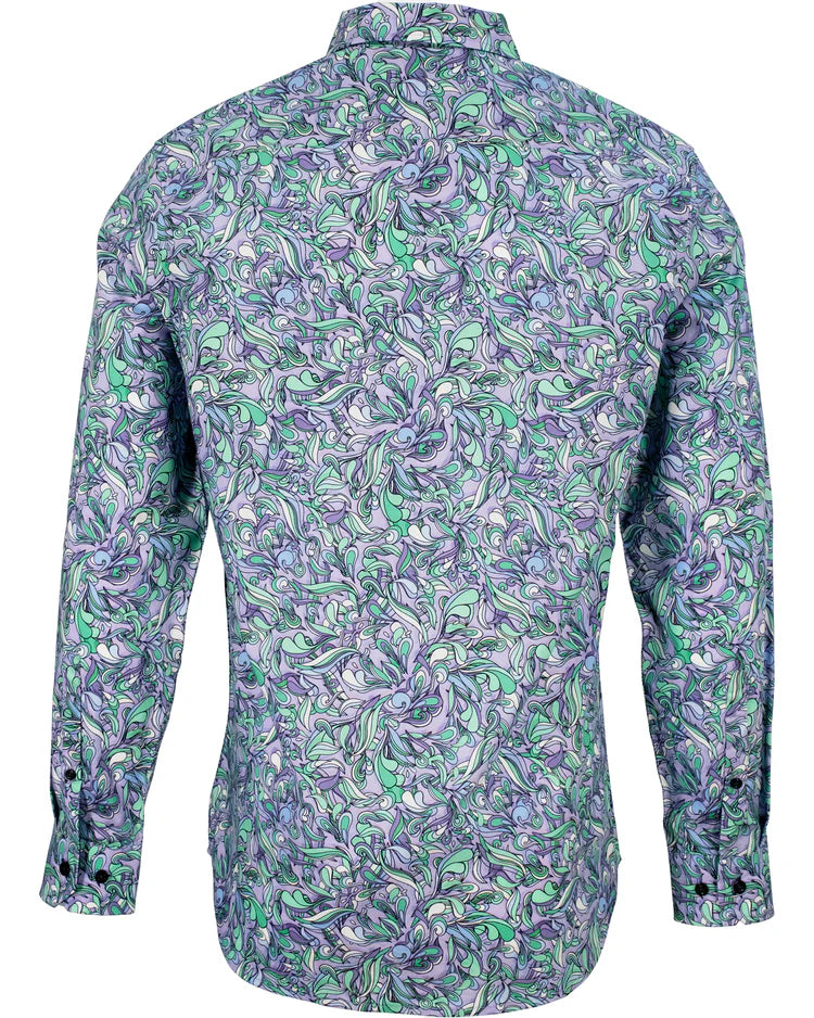 Mitchell Paisley Layers Shirt L/S: Clover