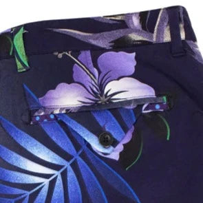Edward Tropical Explosion Print Short: Navy