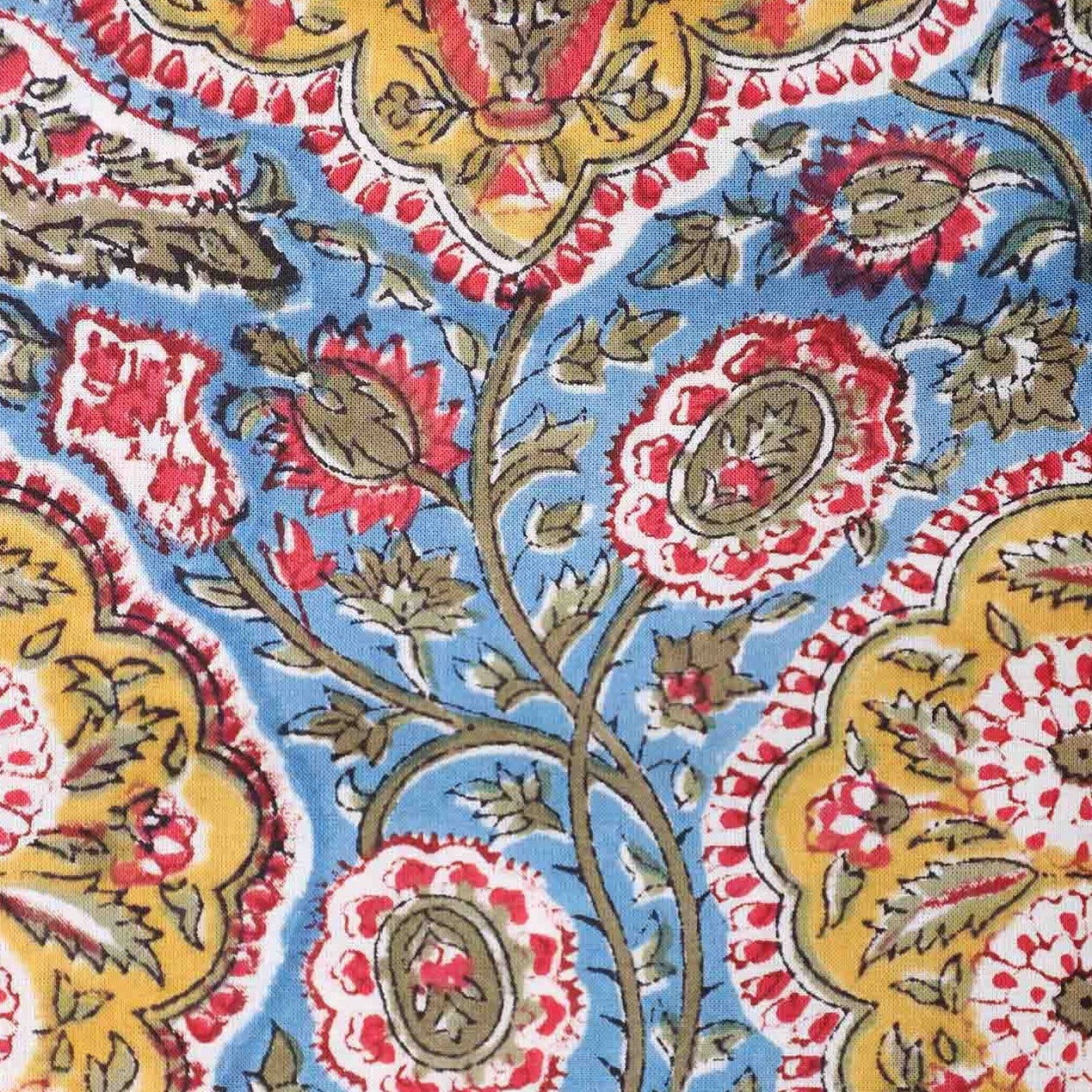 Olbia Drawstring Short: Versailles Block Print