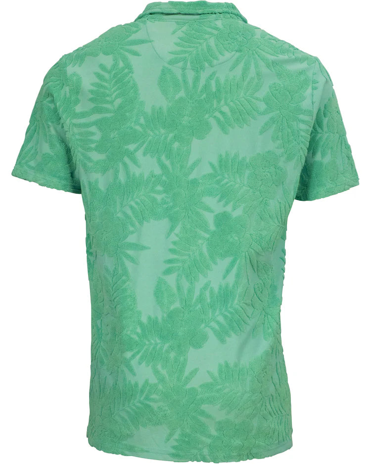 Johnny Farm Floral Terry Polo: Clover