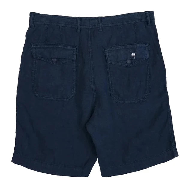 Palm Springs Linen Short: Navy