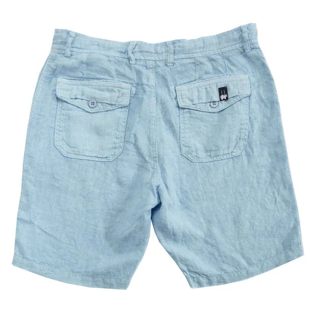 Palm Springs Linen Short: Pale Blue
