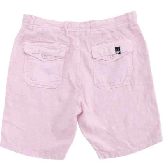 Palm Springs Linen Short: Pale Pink