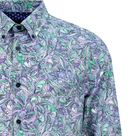 Mitchell Paisley Layers Shirt L/S: Clover