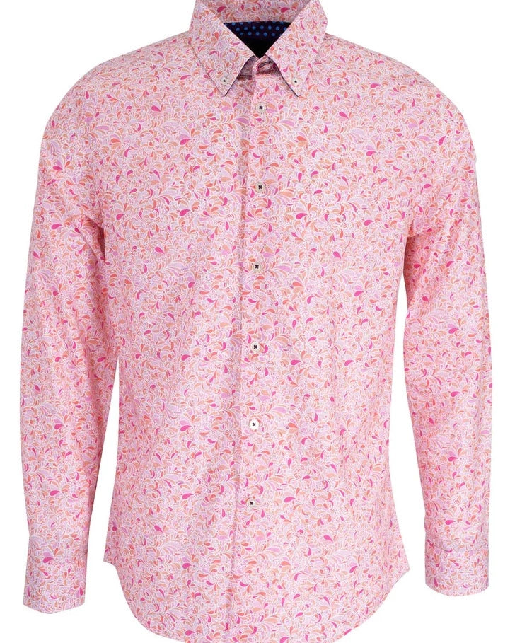 Mitchell Small Swirls Shirt L/S: Candy