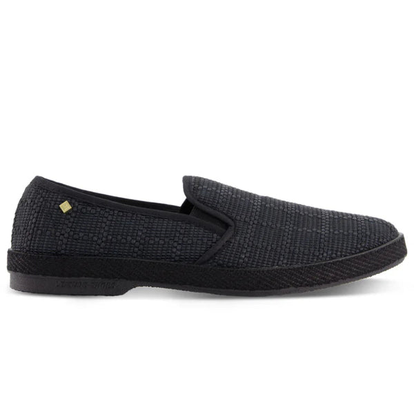 Raffia Slip On: Black – Henry & Company display picture 1