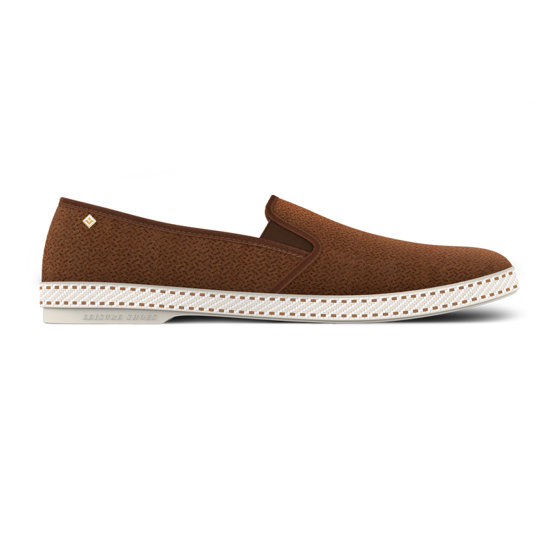 Embossed Suede Loafer: Medium Tan