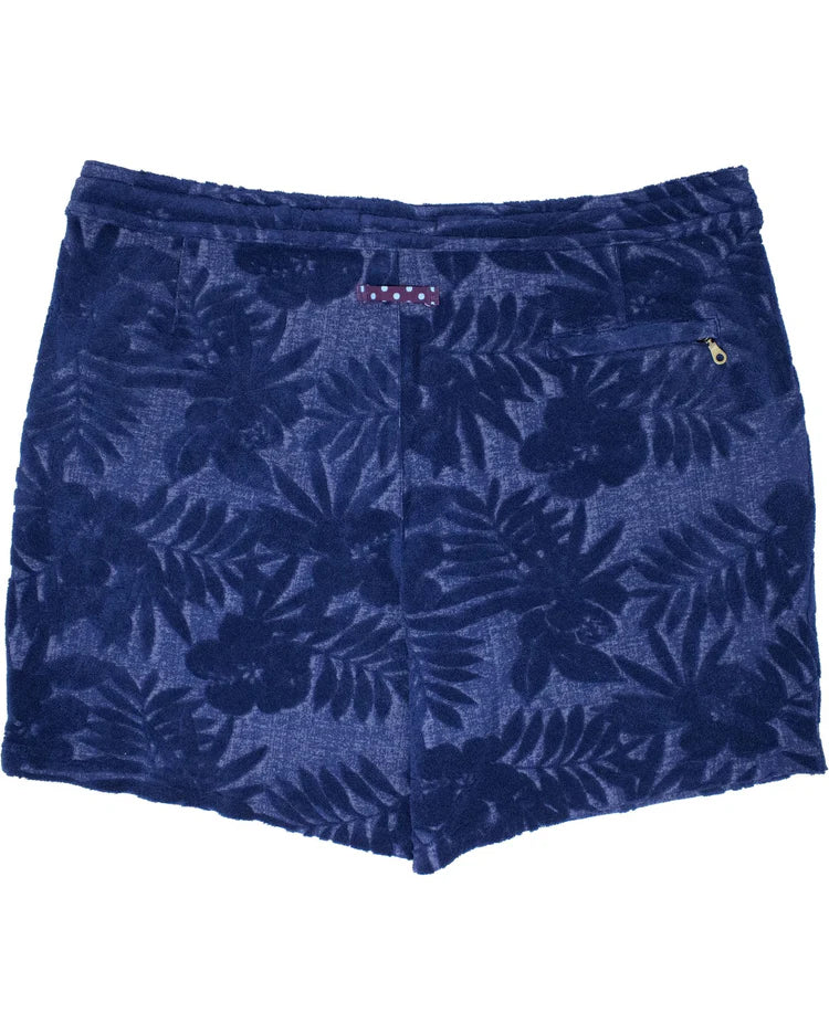 Sam Farm Floral Terry Short: Navy