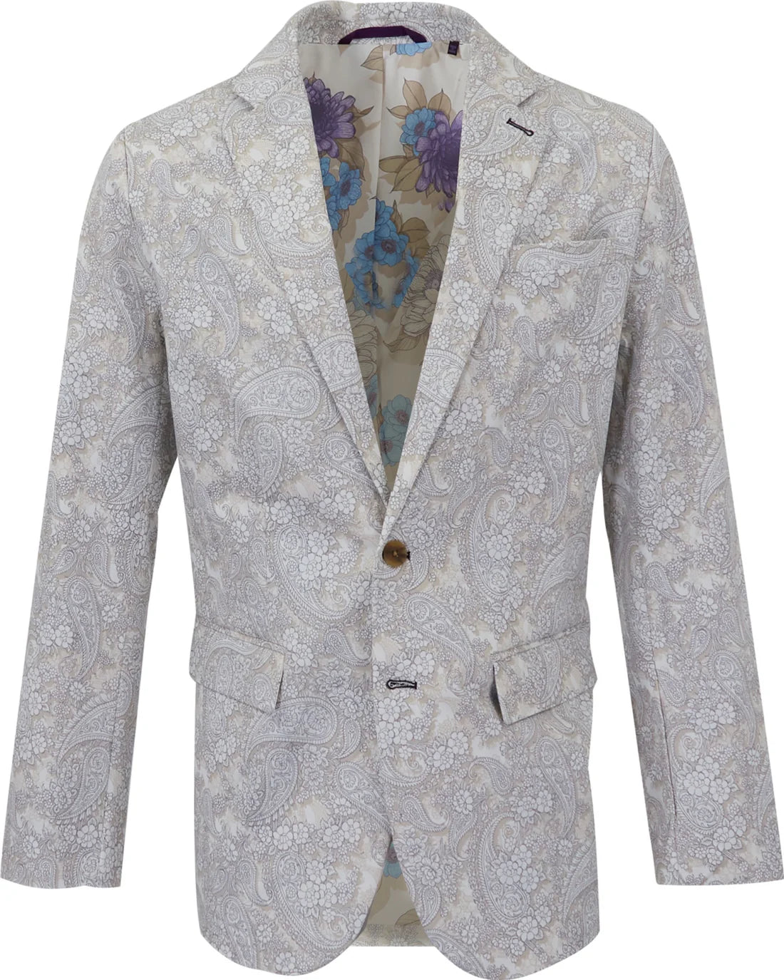 Hadrian Paisley Blazer: Ivory