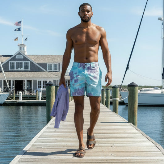 Edward Mumms Stretch Short: Aqua