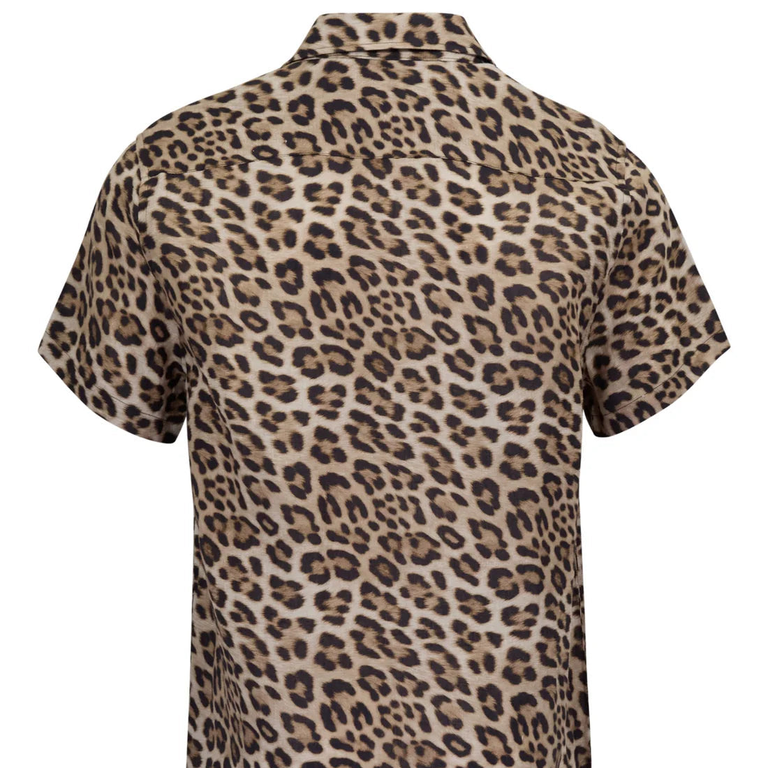 Landon Leopard Shirt S/S: Brown