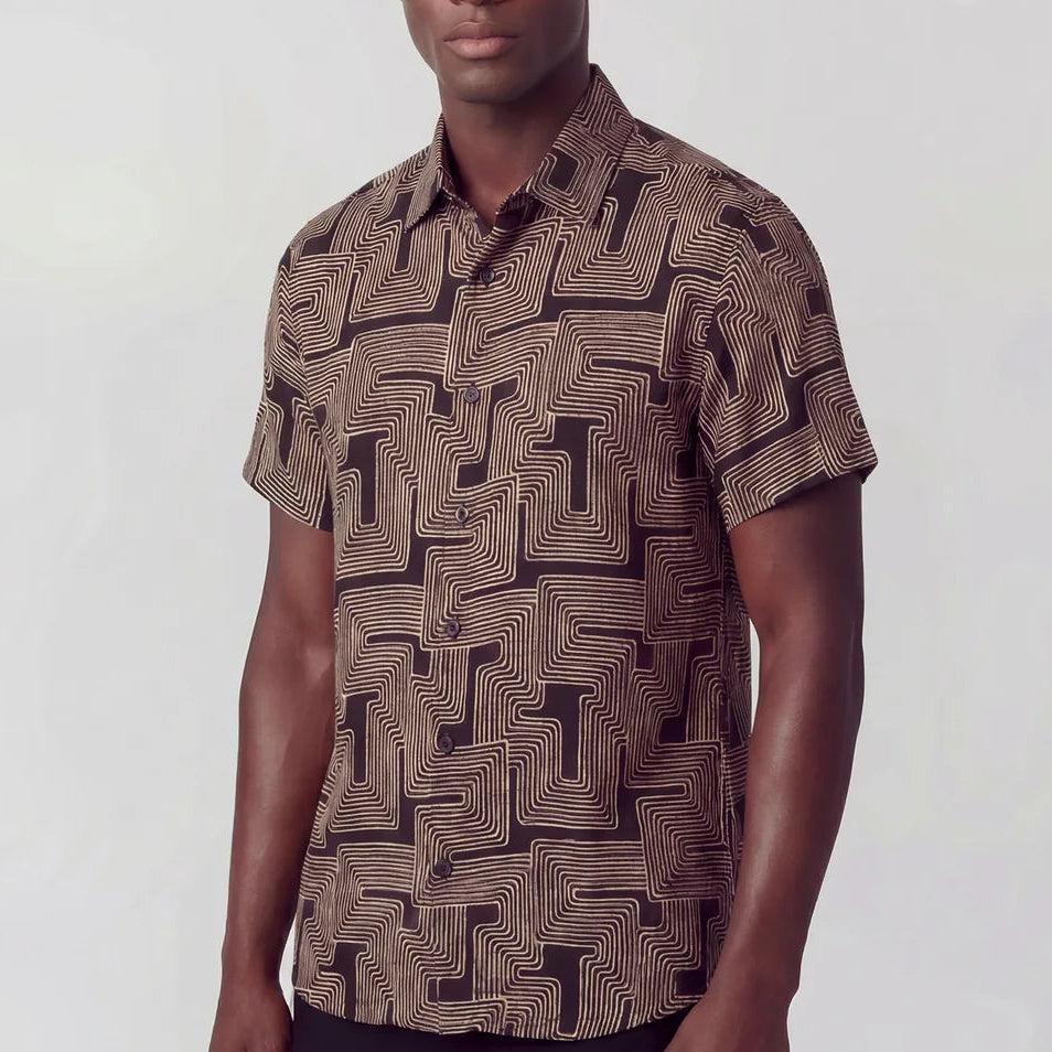 Landon Inter Twine Shirt S/S: Black