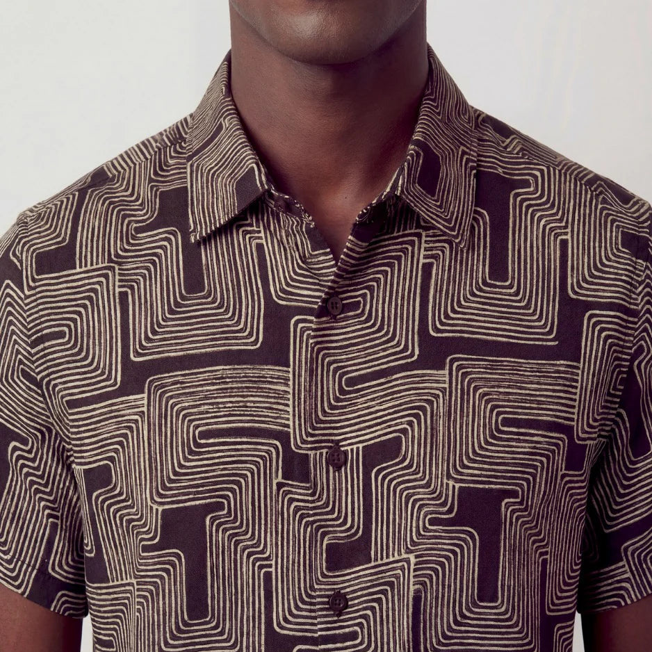 Landon Inter Twine Shirt S/S: Black