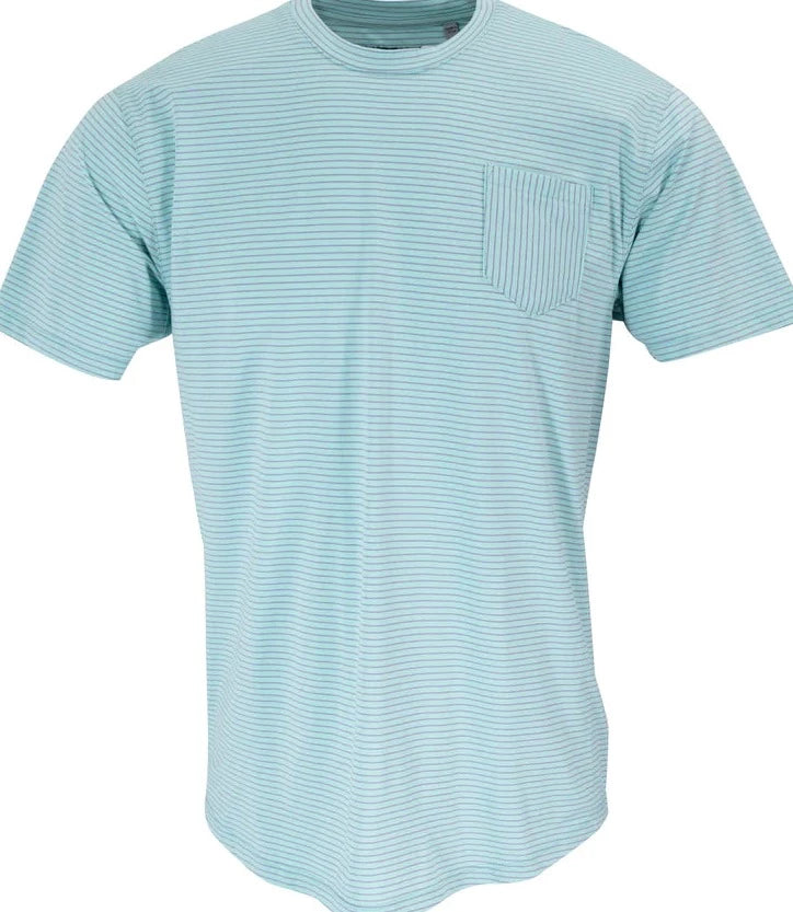 Tate Stripe T-Shirt S/S: Lagoon & Lavender